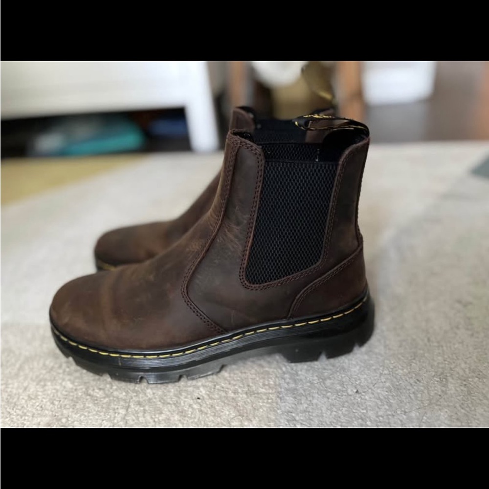 Dr. Martens Brown Chelsea Boots with Elastic Panels
